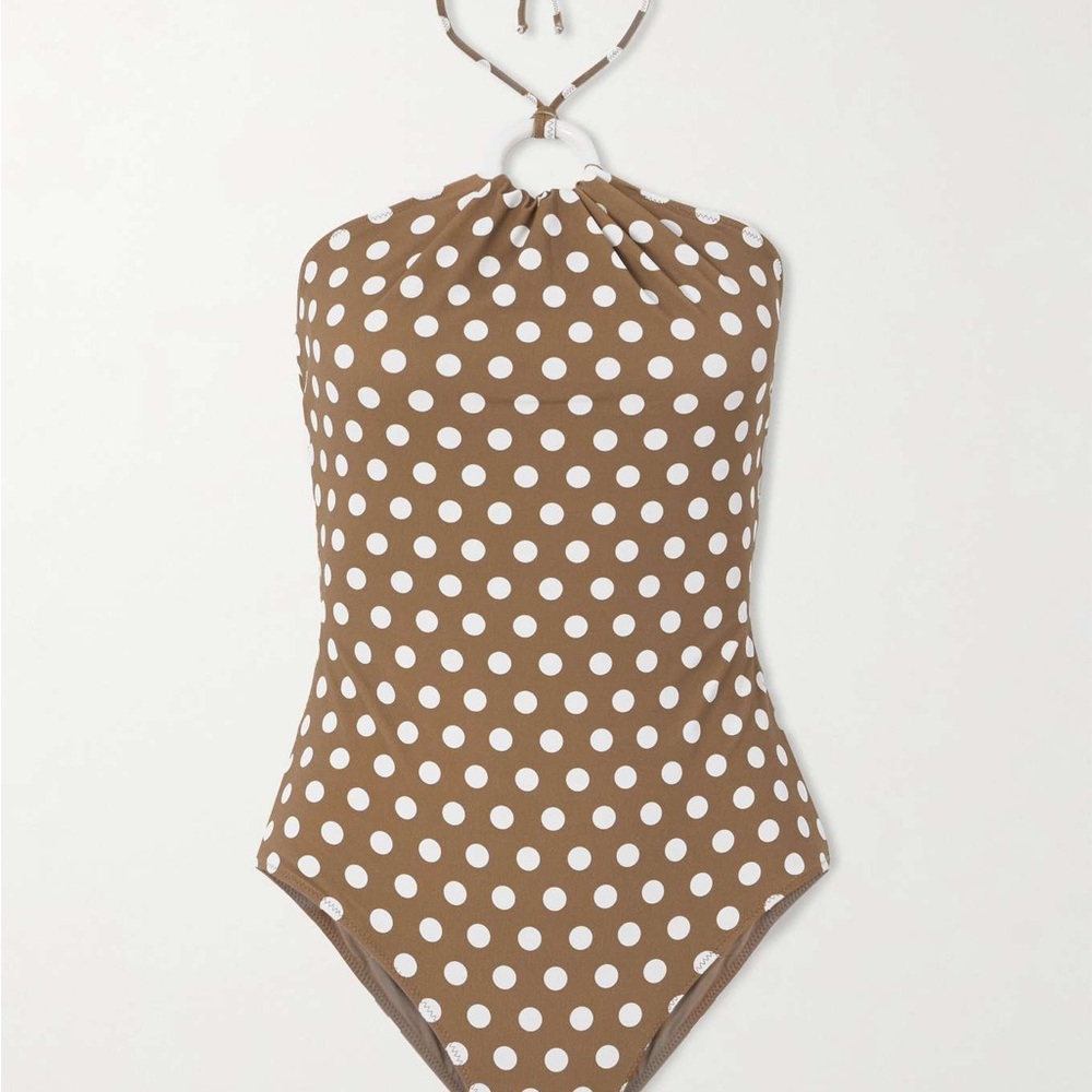 Marysia Avalon polka-dot halterneck swimsuit